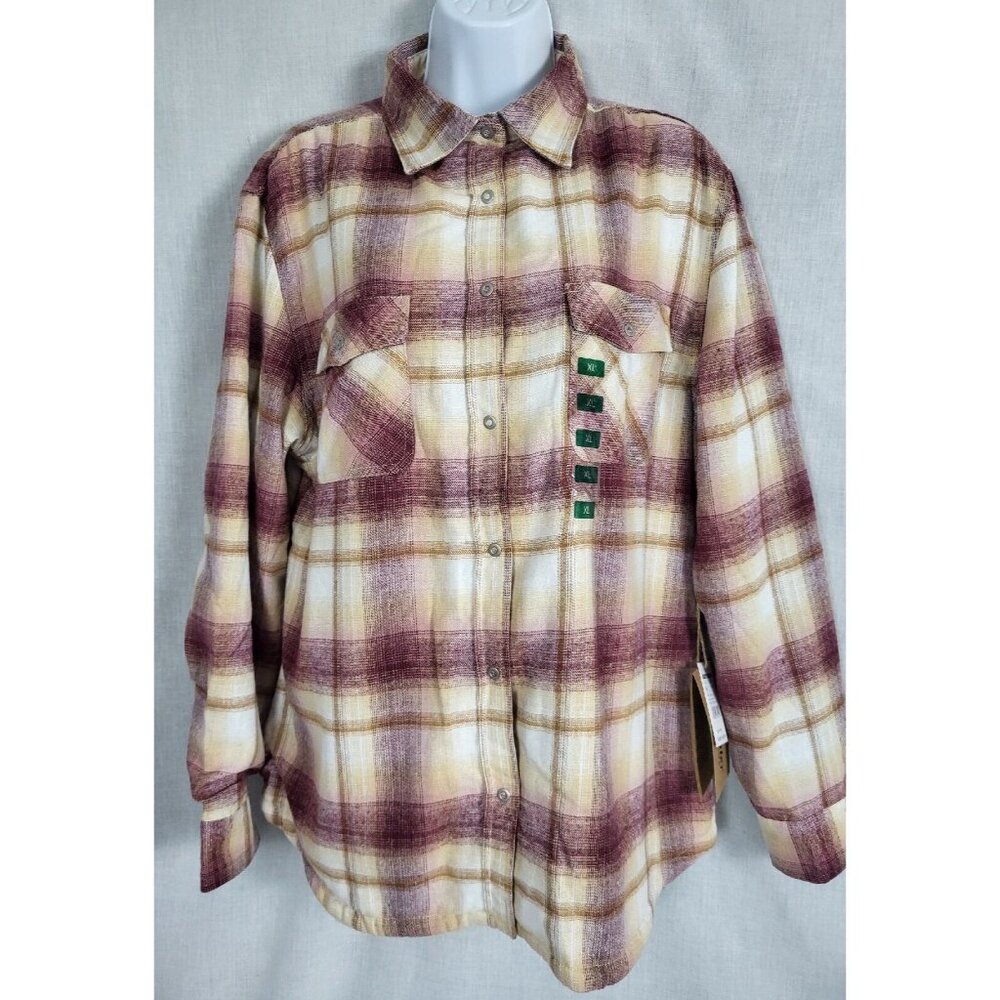 Stillwater Supply Plaid Fleece Lined Jacket Shacket Women’s XL, NWT Western